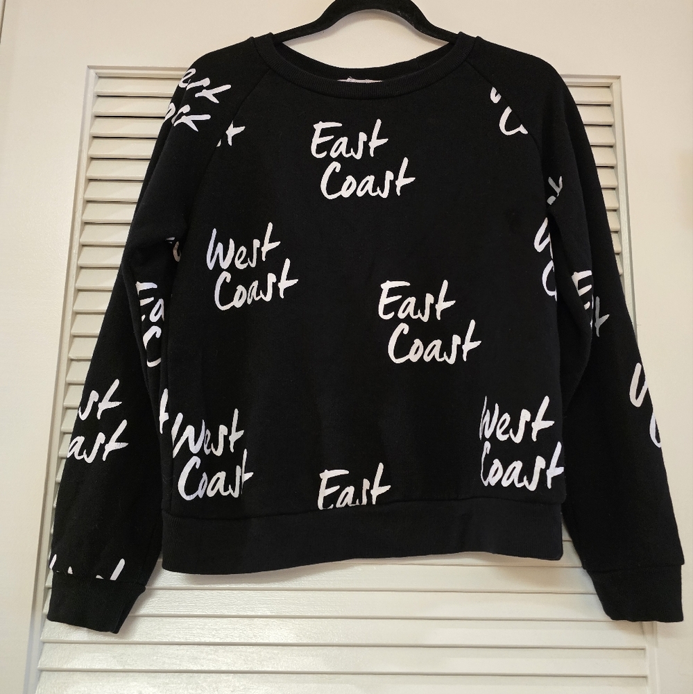 Forever 21 - Black & White East Coast West Coast Pullover Long-Sleeve Sweater